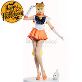 【In Stock】Anime Sailor Moon Supers Cosplay Venus Minako Aino Battle Suit Costume Premium